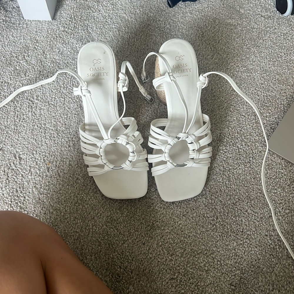 Super cute white heels